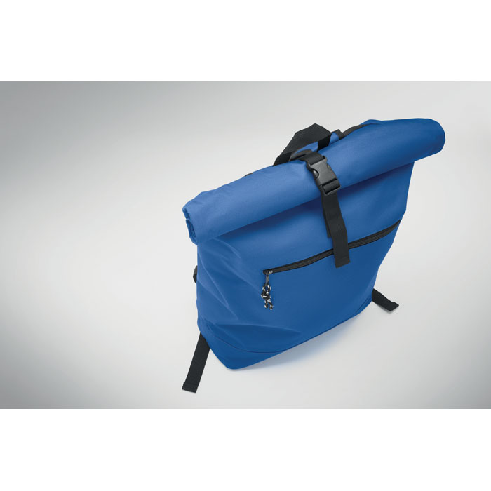 600Dpolyester rolltop backpack Blu Royal item detail picture