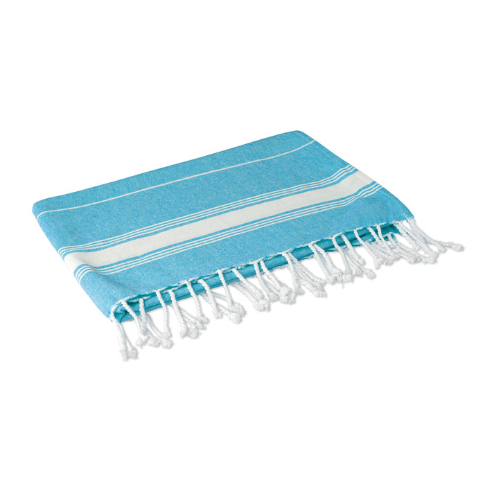 Beach towel cotton  180 gr/m² turquoise item picture back