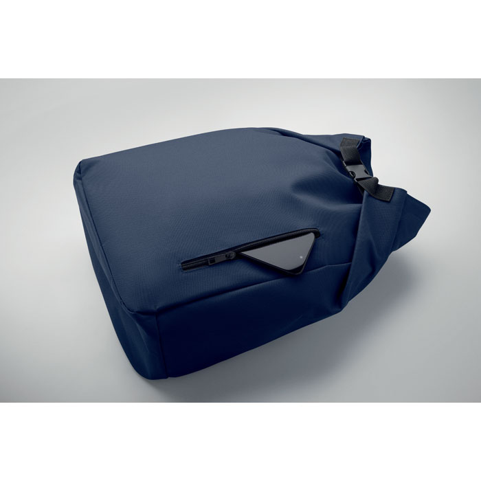 15'' roll top laptop backpack Francese Navy item detail picture
