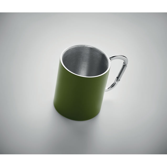 Double wall metal mug 300 ml Verde Scuro item detail picture