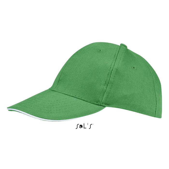 BUFFALO SIX PANEL CAP Kelly Green/White item picture side
