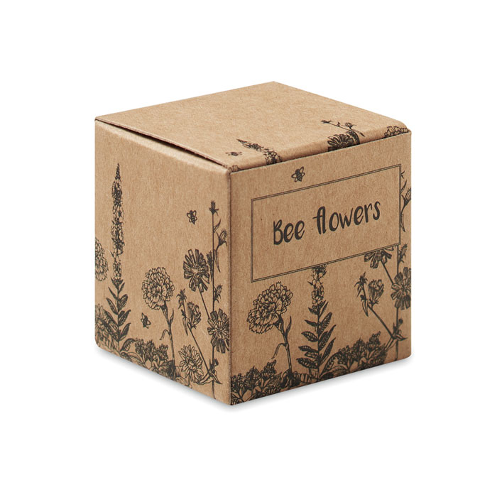 Bomba di semi di fiori d&#39;ape beige item picture box