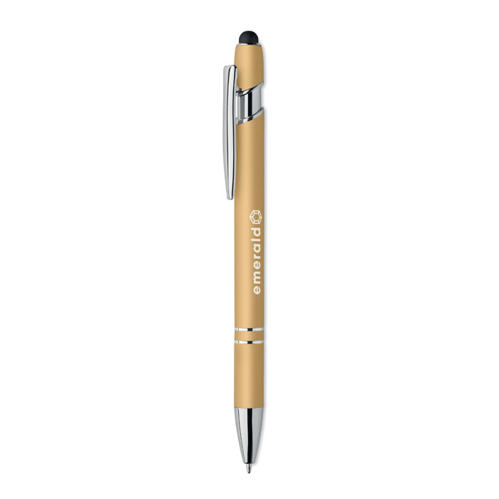 Penna in alluminio riciclato Oro item picture printed