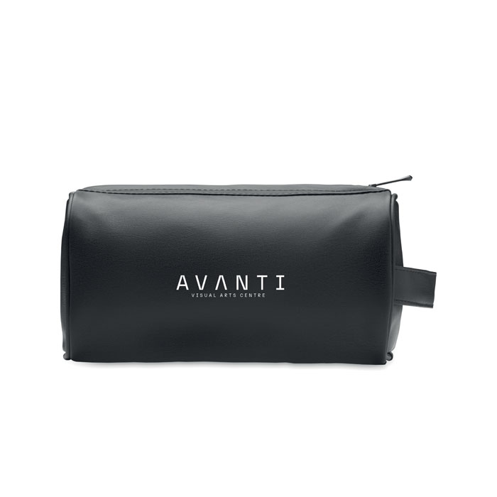 Soft PU cosmetic bag and zipper Nero item picture printed