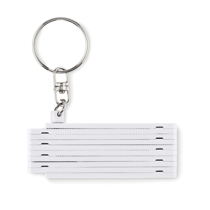 Carpenters ruler key ring 50cm Bianco item picture side