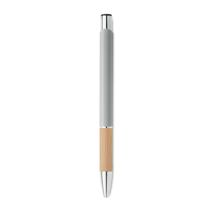 Penna a pulsante in alluminio Argento Opaco item picture open