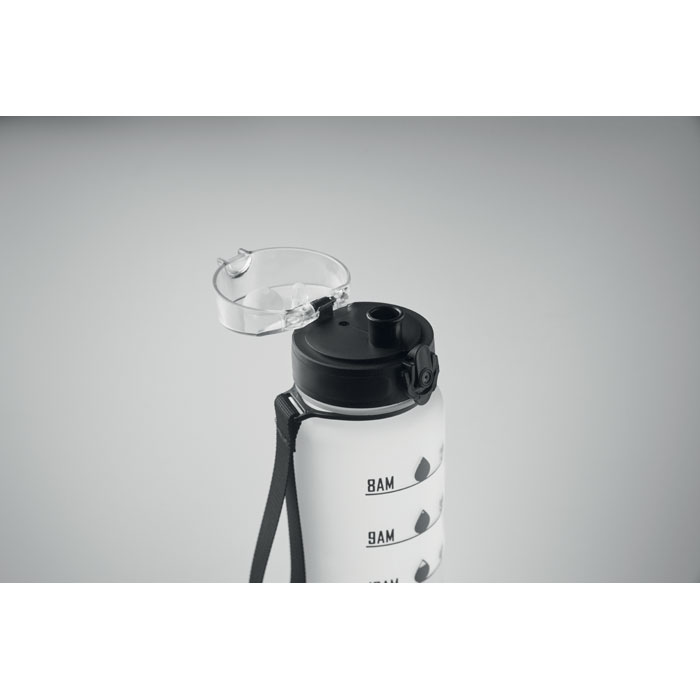 Sports water bottle RPET 1L Bianco Trasparente item picture printed