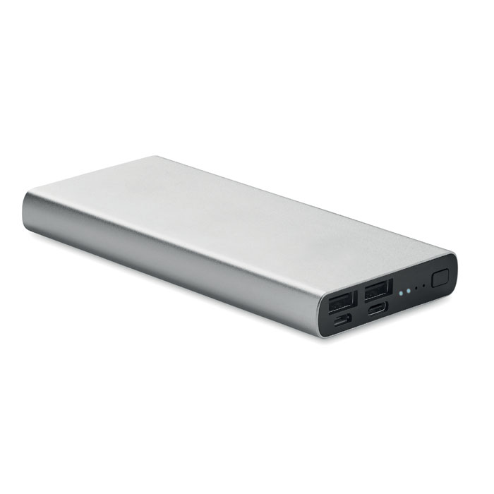 10000 mAh power bank Argento Opaco item picture front