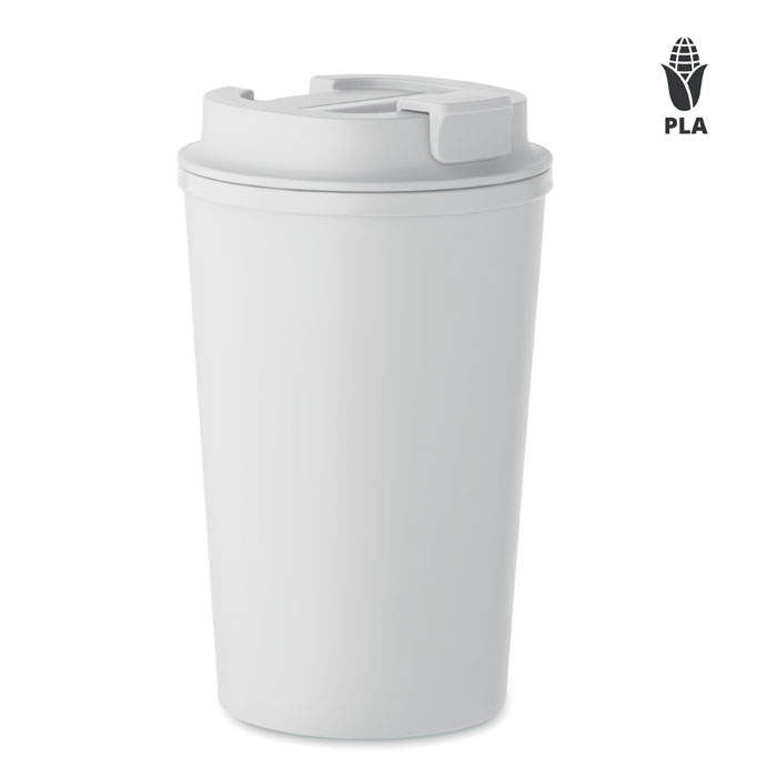 PLA double wall tumbler 350ml Bianco item picture front