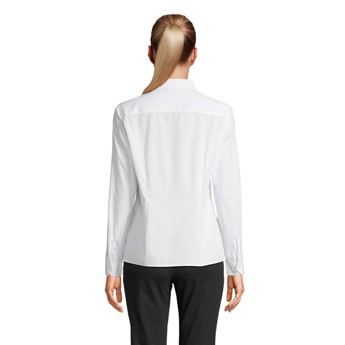 BAILEY WOMEN POPLIN SHIRT Bianco item picture back