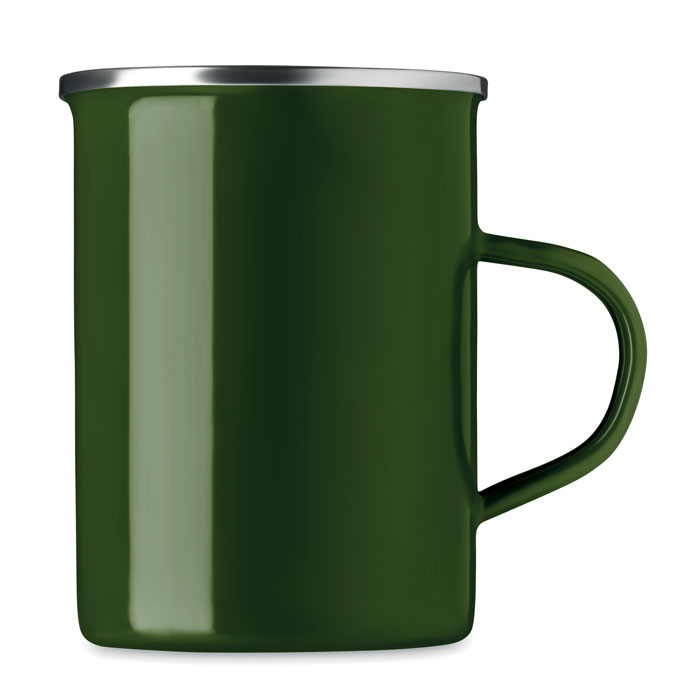 Metal mug with enamel layer green item picture back