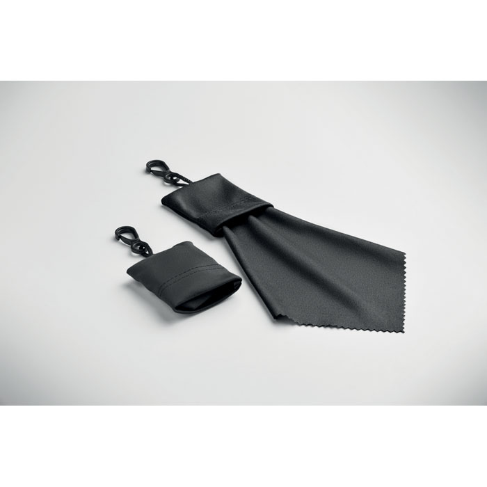 Panno per la pulizia in RPET Nero item detail picture