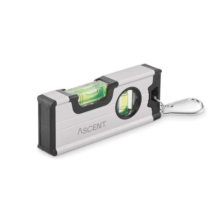 Mini magnetic aluminium level Argento item picture printed