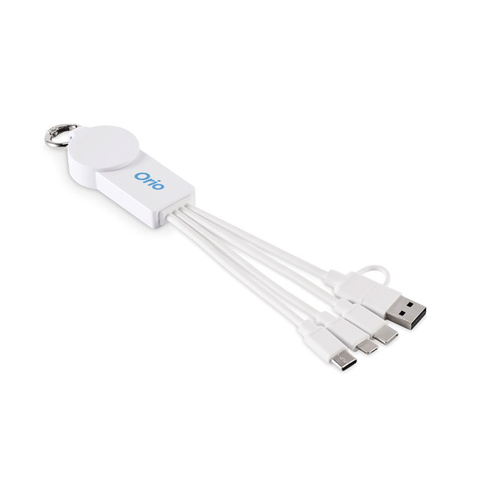 Cavo di ricarica 2in1. Tipo C Bianco item picture printed