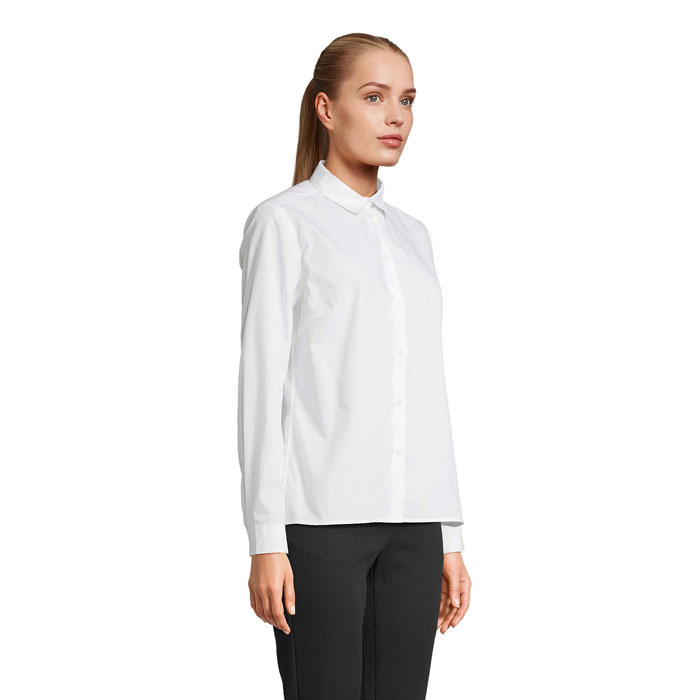 BAILEY WOMEN POPLIN SHIRT Bianco item picture side