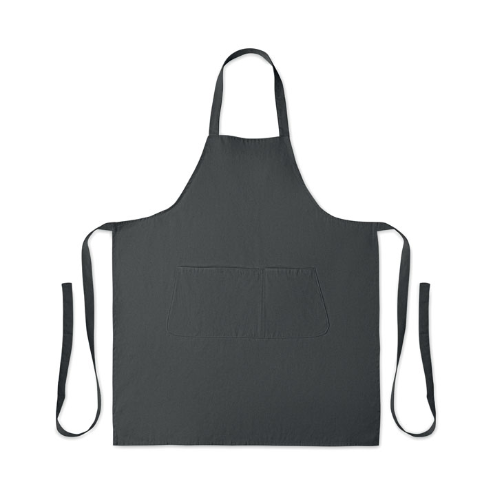 Organic cotton apron 240 gr/m² Grigio Pietra item picture side