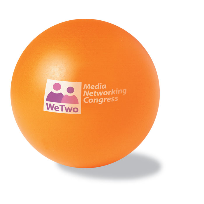 Anti-stress ball orange item picture printed