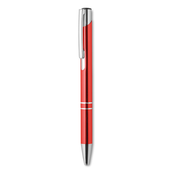 Push button aluminium pen Rosso item picture side