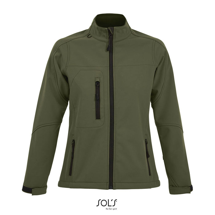 ROXY WOMEN SOFTSHELL ZIPPED Army item picture front