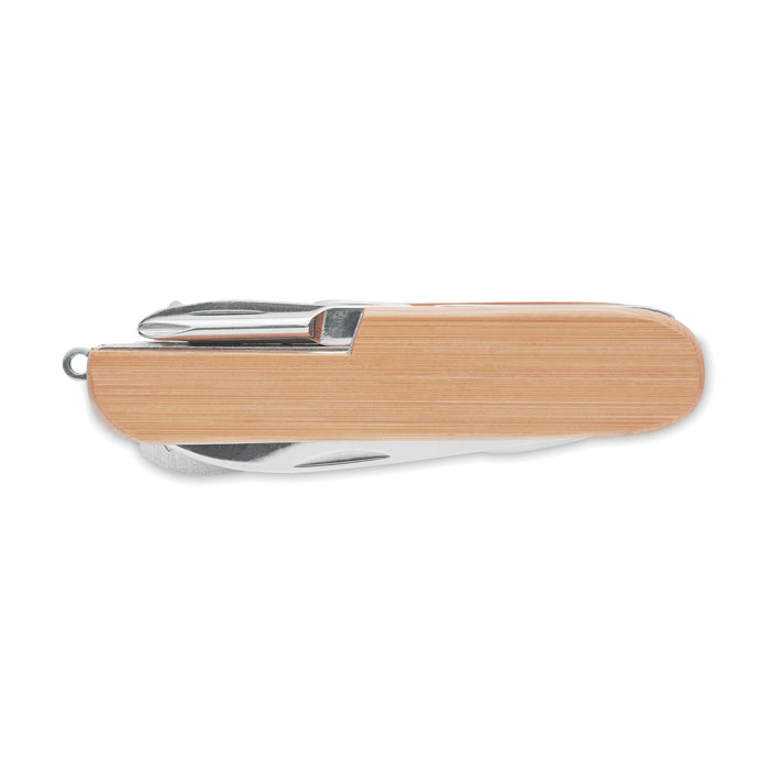 Multi tool pocket knife bamboo Legno item picture back
