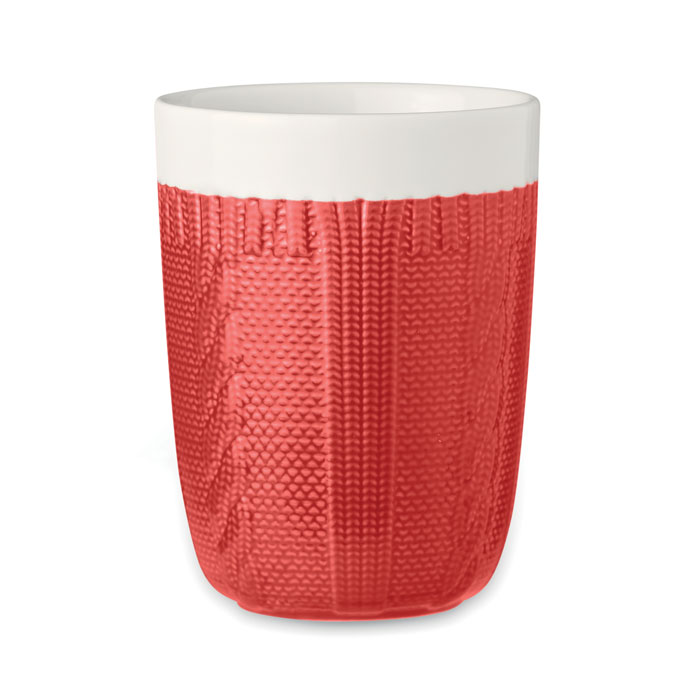 Ceramic mug 310 ml red item picture side