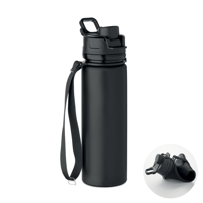 Foldable silicone sports bottle Nero item picture front