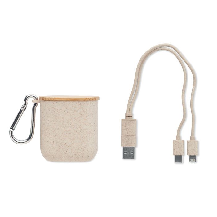 Set di cavi in valigetta Beige item picture back