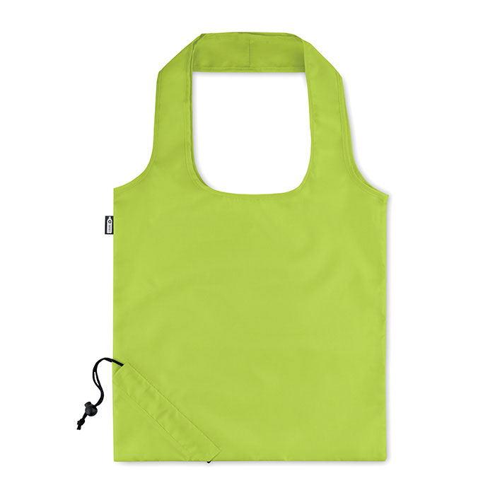 Foldable RPET shopping bag Lime item picture side