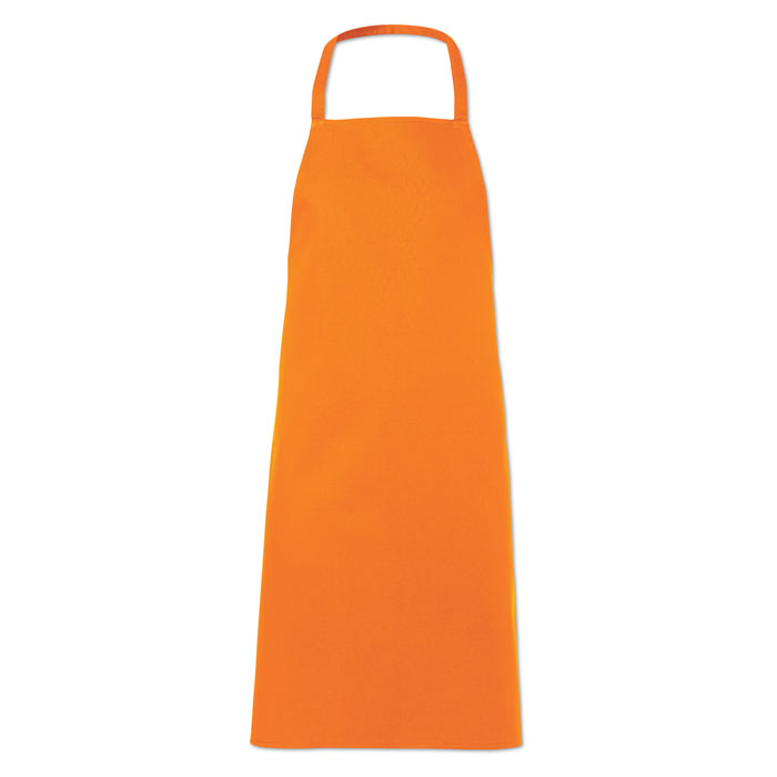 Kitchen apron in cotton orange item picture back