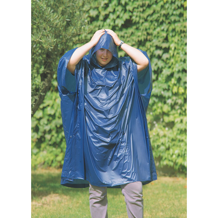 Raincoat in pouch blue item picture back