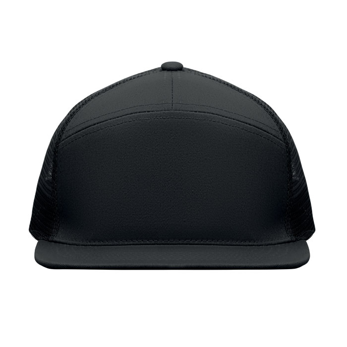 7 panel flat visor cap Nero item picture back