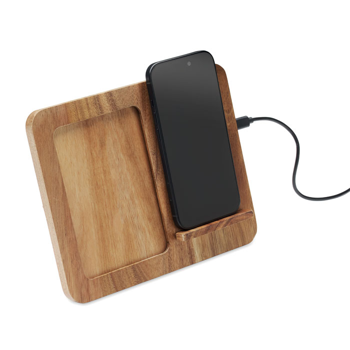 Acacia frame & charger 15W Legno item picture back