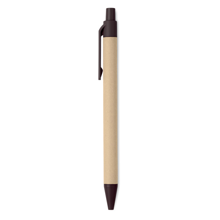 Push ball pen coffee husk/ABS Marrone item picture back