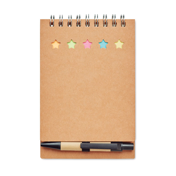 Notepad with pen and memo pad Beige item picture front
