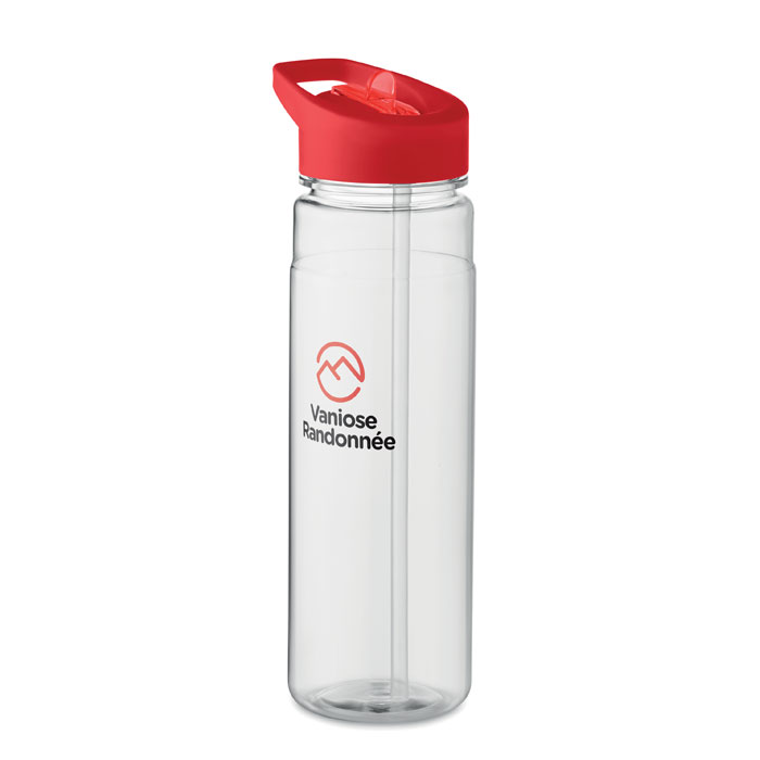 RPET bottle 650ml PP flip lid Rosso item picture printed