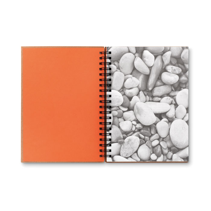 Stone paper notebook 70 lined Arancio item picture side