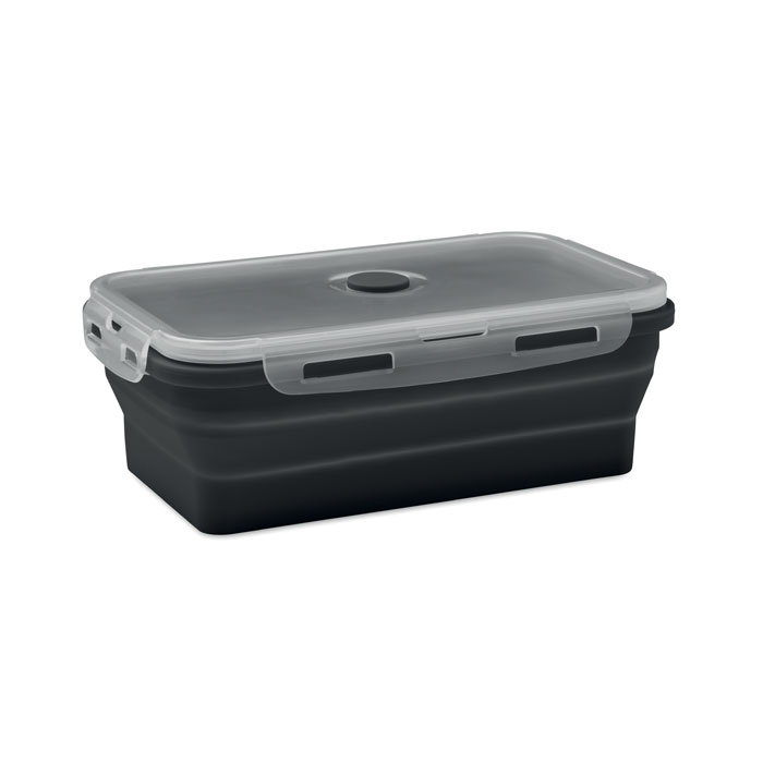 Collapsible silicone lunch box Nero item picture open