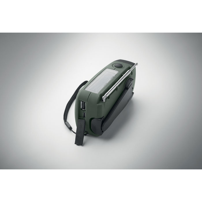 Radio portatile con torcia LED Verde Scuro item picture top