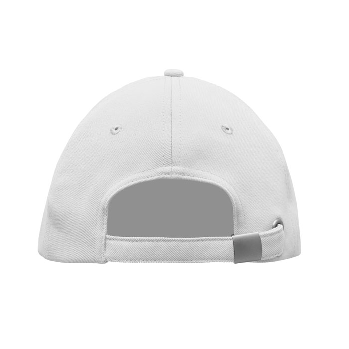 Cappellino 5 pannelli RPET Bianco item picture back