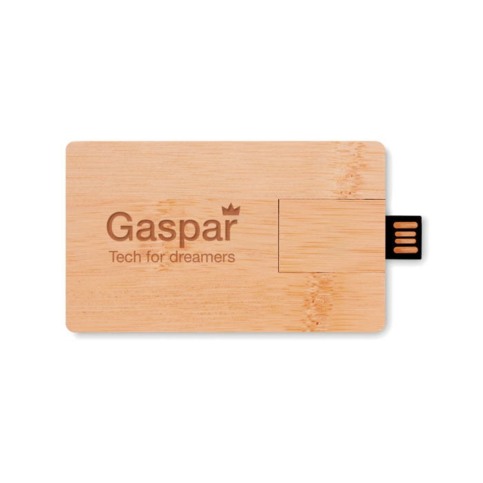 USB in bamboo da 16 GB wood item picture printed