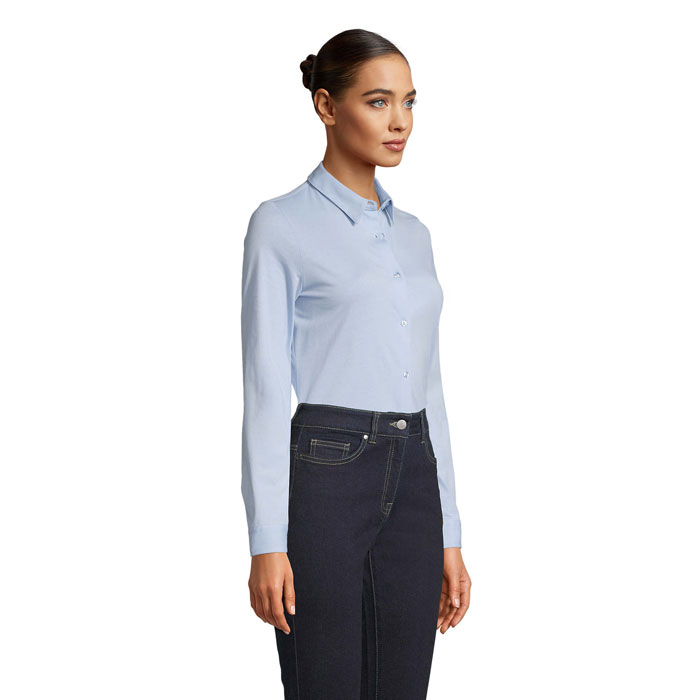 BALTHAZAR WOMEN SHIRT Soft Blue item picture side
