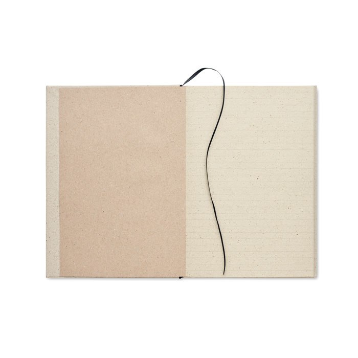 Quaderno in carta di erba beige item picture back