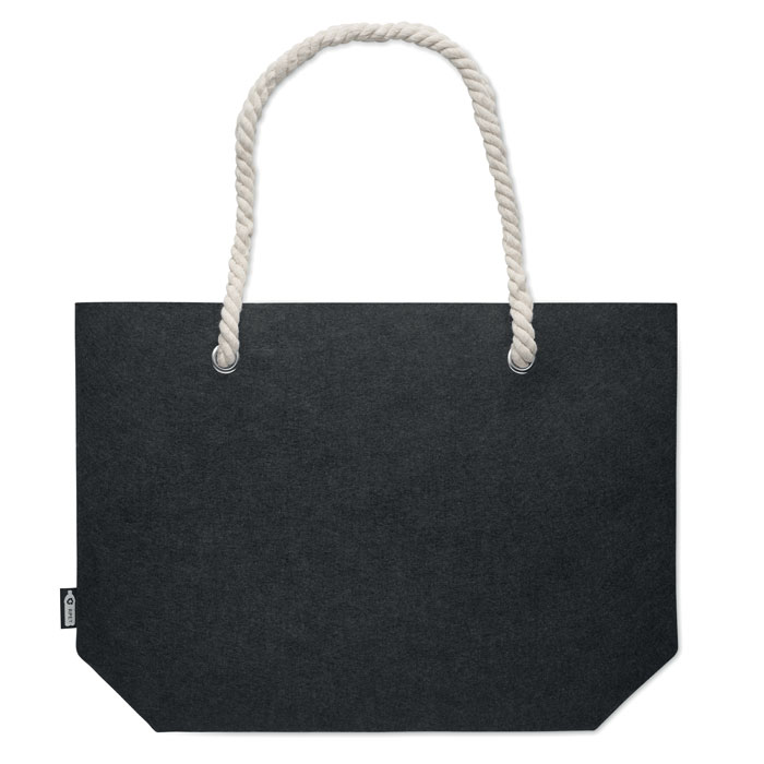 Borsa da spiaggia in feltro RPET Grigio Pietra item picture side