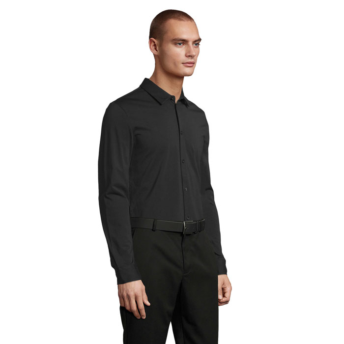 BALTHAZAR MEN SHIRT Nero Profondo item picture side