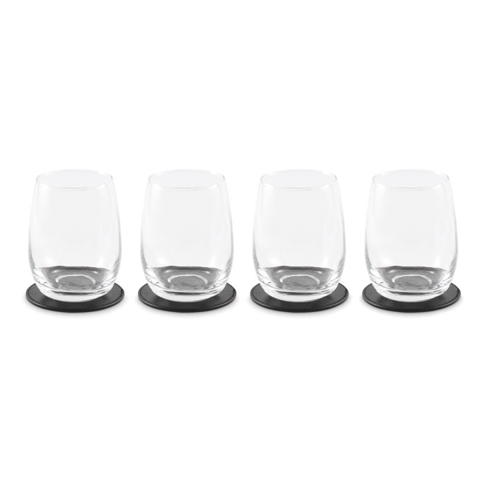 Set of 4 PU coasters Nero item picture 2