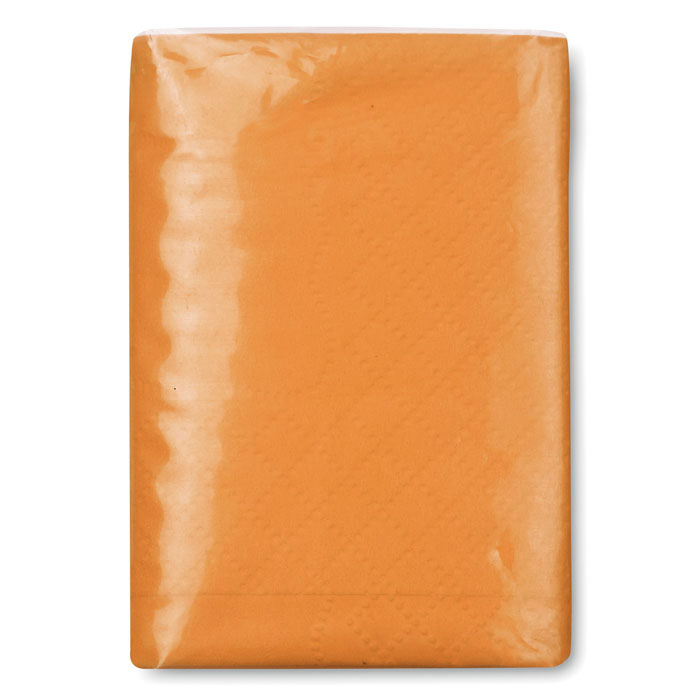 Mini tissues in packet orange item picture back