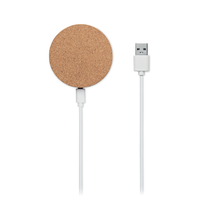 Wireless charging pad 10W beige item picture open