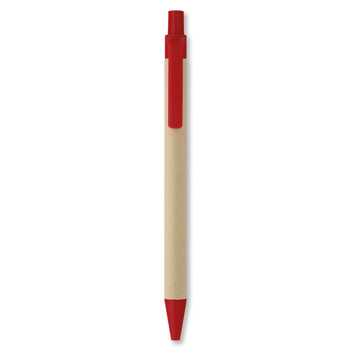 Penna a sfera in carta e mais red item picture front