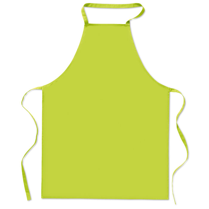 Kitchen apron in cotton Lime item picture side