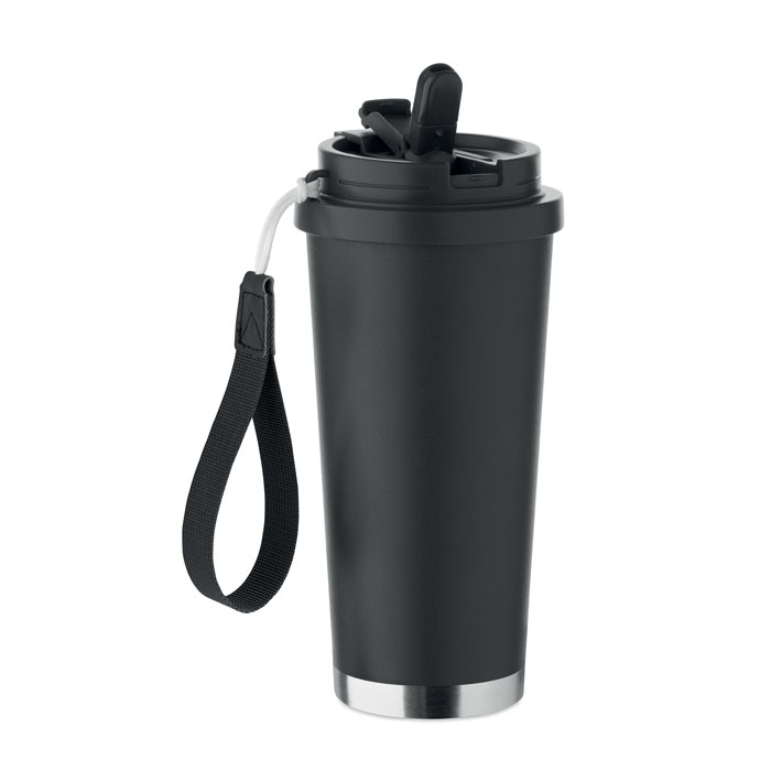 Double wall tumbler 500ml Nero item picture open